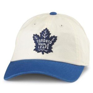AMERICAN NEEDLE Toronto Maple Leafs NHL Blue Line Adjustable Snapback Baseball Hat, Ivory/Royal (EM004A-TML-IROY)