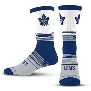 For Bare Feet NHL TORONTO MAPLE LEAFS Elevate Premium Dress Crew Sock Team Color Large
