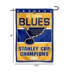 WinCraft St. Louis Blues 2019 Stanley Cup Champions Double Sided Garden Flag