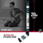 Franklin Sports Seattle Kraken NHL Mini Soft Hockey Stick Set - NHL Team Soft Foam Mini Hockey Stick and Ball Set - Great Toy for Kids Black