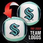 Franklin Sports Seattle Kraken NHL Mini Soft Hockey Stick Set - NHL Team Soft Foam Mini Hockey Stick and Ball Set - Great Toy for Kids Black