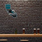 Rico Industries NHL San Jose Sharks State Shape Shape Cut Pennant - Home and Living Room Décor - Soft Felt EZ to Hang 18x0.10x18