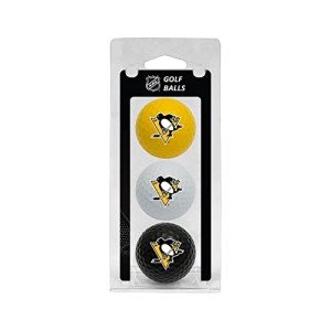 Team Golf NHL Pittsburgh Penguins 3 Golf Ball Pack Regulation Size Golf Balls, 3 Pack, Full Color Durable Team Imprint