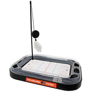 Pets FIrst Cat Scratching Toy NHL Philadelphia Flyers Hockey Field Cat Scratcher Tiy with Interactive Cat Ball Bell in Tracks. 5-in-1 CAT Toy