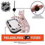 Pets FIrst Cat Scratching Toy NHL Philadelphia Flyers Hockey Field Cat Scratcher Tiy with Interactive Cat Ball Bell in Tracks. 5-in-1 CAT Toy