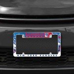 Rico Industries NHL New York Rangers Primary 12" x 6" Chrome All Over Automotive License Plate Frame for Car/Truck/SUV