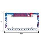 Rico Industries NHL New York Rangers Primary 12" x 6" Chrome All Over Automotive License Plate Frame for Car/Truck/SUV