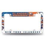 Rico Industries NHL New York Islanders Primary 12" x 6" Chrome All Over Automotive License Plate Frame for Car/Truck/SUV