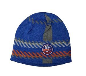 47 New York Islanders Old Time Hockey (OTH) Cuffless Rugby Stripe Beanie Hat - NHL Knit Skull Cap