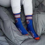 For Bare Feet NHL New York Islanders 4 Stripe Deuce Crew Sock Team Color LARGE