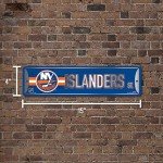 Rico Industries NHL Hockey New York Islanders Metal Street Sign 4" x 15" Home Décor - Bedroom - Office - Man Cave,Silver