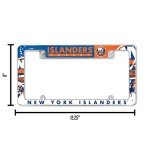 Rico Industries NHL New York Islanders Primary 12" x 6" Chrome All Over Automotive License Plate Frame for Car/Truck/SUV