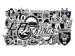 25 PCS Los Angeles American Kings Hockey Stickers for Water Bottle, Laptop, Bicycle, Computer, Motorcycle, Travel Case, Car Decal Decoration Stickers