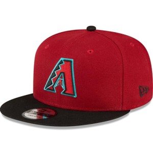 New Era MLB 2-Tone 9FIFTY Adjustable Snapback Hat Cap One Size Fits All - Arizona Diamondbacks - Red Black