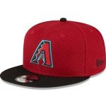 New Era MLB 2-Tone 9FIFTY Adjustable Snapback Hat Cap One Size Fits All - Arizona Diamondbacks - Red Black