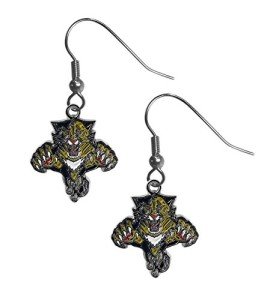 NHL Siskiyou Sports Womens Florida Panthers Chrome Dangle Earrings One Size Team Colors