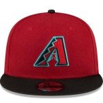 New Era MLB 2-Tone 9FIFTY Adjustable Snapback Hat Cap One Size Fits All - Arizona Diamondbacks - Red Black