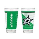 Rico Industries NHL Hockey Dallas Stars 16 oz Pint Glasses with Digitally Printed Logo, Set of 2 Classic Drinking Glasses, for Fans, Dishwasher Safe