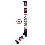 Franklin Sports Columbus Blue Jackets NHL Mini Soft Hockey Stick Set - NHL Team Soft Foam Mini Hockey Stick and Ball Set - Great Toy for Kids