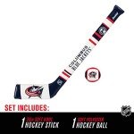 Franklin Sports Columbus Blue Jackets NHL Mini Soft Hockey Stick Set - NHL Team Soft Foam Mini Hockey Stick and Ball Set - Great Toy for Kids