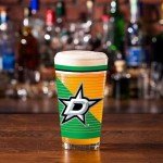 Rico Industries NHL Hockey Dallas Stars 16 oz Pint Glasses with Digitally Printed Logo, Set of 2 Classic Drinking Glasses, for Fans, Dishwasher Safe