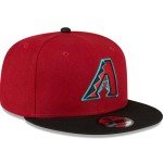 New Era MLB 2-Tone 9FIFTY Adjustable Snapback Hat Cap One Size Fits All - Arizona Diamondbacks - Red Black