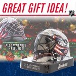 NHL Columbus Blue Jackets Team Logo Mini Hockey Goalie Mask with Case - Collectible Goalie Mask with Official NHL Logos and Colors