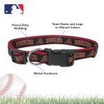 MLB Arizona Diamondbacks Licensed PET COLLAR- Heavy-Duty, Strong, and Durable Dog Collar. Available in 29 Baseball Teams and 4 Sizes