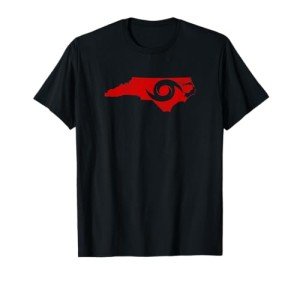 Red North Carolina Eye of the Hurricane T-Shirt