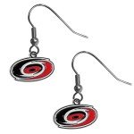 NHL Siskiyou Sports Womens Carolina Hurricanes Chrome Dangle Earrings One Size Team Colors