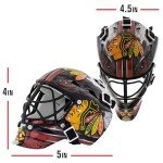 NHL St. Louis Blues Team Logo Mini Hockey Goalie Mask with Case - Collectible Goalie Mask with Official NHL Logos and Colors,Black