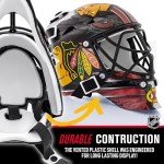 NHL St. Louis Blues Team Logo Mini Hockey Goalie Mask with Case - Collectible Goalie Mask with Official NHL Logos and Colors,Black