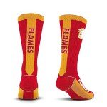 For Bare Feet NHL CALGARY FLAMES MVP Crew Sock Team Color Large