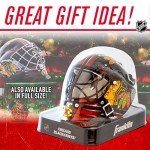 NHL St. Louis Blues Team Logo Mini Hockey Goalie Mask with Case - Collectible Goalie Mask with Official NHL Logos and Colors,Black