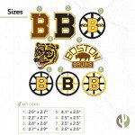 Desert Cactus Boston Bruins Team NHL National Hockey League Sticker Vinyl Decal Laptop Water Bottle Car Scrapbook (Vintage Sheet)