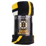 Northwest NHL Boston Bruins Unisex-Adult Micro Raschel Throw Blanket, 46" x 60", Break Away