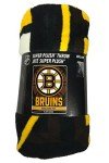 Northwest NHL Boston Bruins Unisex-Adult Micro Raschel Throw Blanket, 46" x 60", Break Away