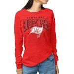 Junk Food Clothing x NFL - Tampa Bay Buccaneers - Bold Logo - Unisex Adult Long Sleeve T-Shirt for Men and Women - Size Large