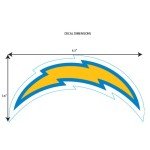 NFL Siskiyou Sports Fan Shop Los Angeles Chargers Auto Decal 8 inch sheet Team Color