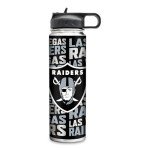 Rico Industries NFL Football Las Vegas Raiders 22oz Stainless Steel Tumbler with Lid - Great For Coffee, Tea, Water or Cocktails