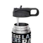 Rico Industries NFL Football Las Vegas Raiders 22oz Stainless Steel Tumbler with Lid - Great For Coffee, Tea, Water or Cocktails