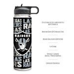 Rico Industries NFL Football Las Vegas Raiders 22oz Stainless Steel Tumbler with Lid - Great For Coffee, Tea, Water or Cocktails