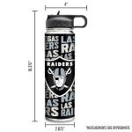 Rico Industries NFL Football Las Vegas Raiders 22oz Stainless Steel Tumbler with Lid - Great For Coffee, Tea, Water or Cocktails