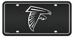 Rico Industries NFL Football Atlanta Falcons Carbon Fiber Metal Auto Tag 6" x 12" - Great For Truck/Car/SUV