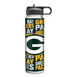 Rico Industries NFL Football Green Bay Packers 22oz Stainless Steel Tumbler with Lid - Great For Coffee, Tea, Water or Cocktails