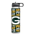 Rico Industries NFL Football Green Bay Packers 22oz Stainless Steel Tumbler with Lid - Great For Coffee, Tea, Water or Cocktails