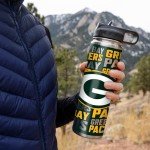 Rico Industries NFL Football Green Bay Packers 22oz Stainless Steel Tumbler with Lid - Great For Coffee, Tea, Water or Cocktails