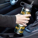 Rico Industries NFL Football Green Bay Packers 22oz Stainless Steel Tumbler with Lid - Great For Coffee, Tea, Water or Cocktails