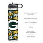 Rico Industries NFL Football Green Bay Packers 22oz Stainless Steel Tumbler with Lid - Great For Coffee, Tea, Water or Cocktails