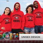 Team Fan Apparel NFL Adult Gameday Hooded Sweatshirt - Poly Fleece Cotton Blend - Stay Warm and Represent Your Team in Style (San Francisco 49ers - Red, XX-Large)